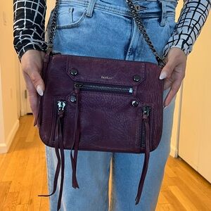 $299 Botkier Dark Purple Crossbody Leather Bag
